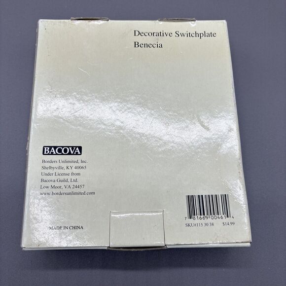 Bacova Benecia Gold Red Floral Dual Light Switch Plate Tropical Boho Decor - Picture 3 of 5